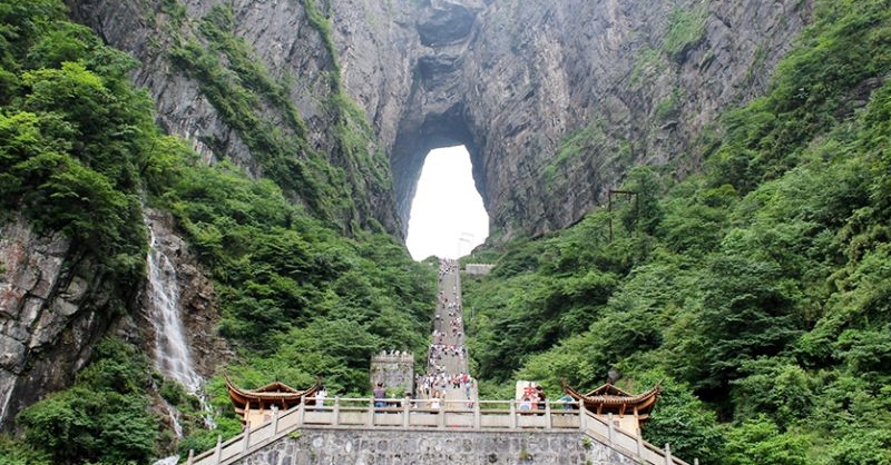 Đường đến Cổng Trời Thiên Môn Sơn Hồ Nam Trung Quốc