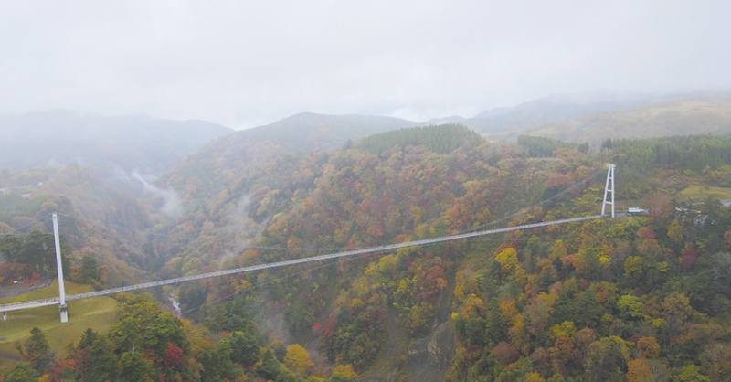 Cầu treo Kokonoe Yume Suspension Bridge cao nhất Nhật Bản