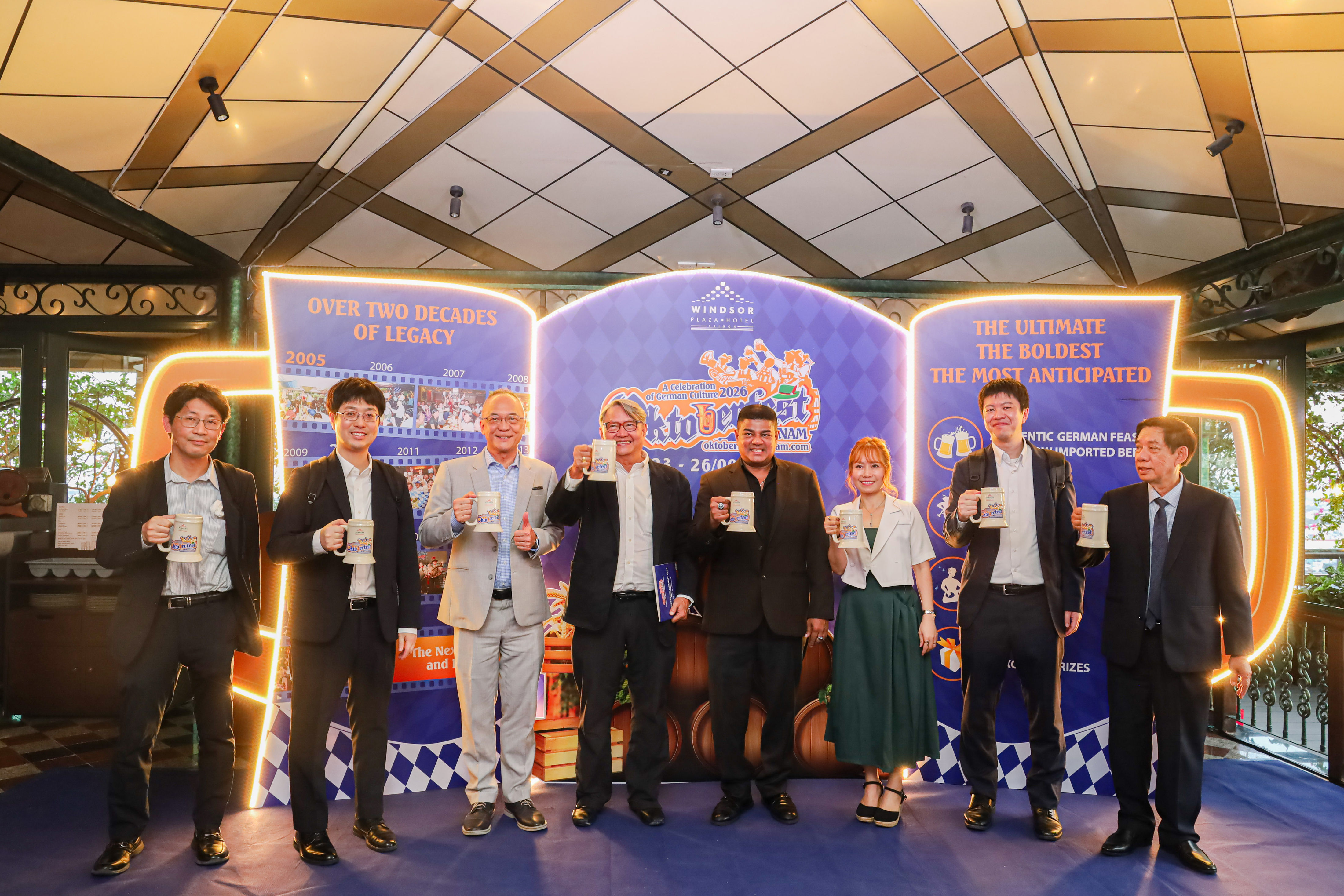 OKTOBERFEST VIỆT NAM 2026  tưng bừng diễn ra từ ngày 23–26/9 tại Khách Sạn Windsor Plaza