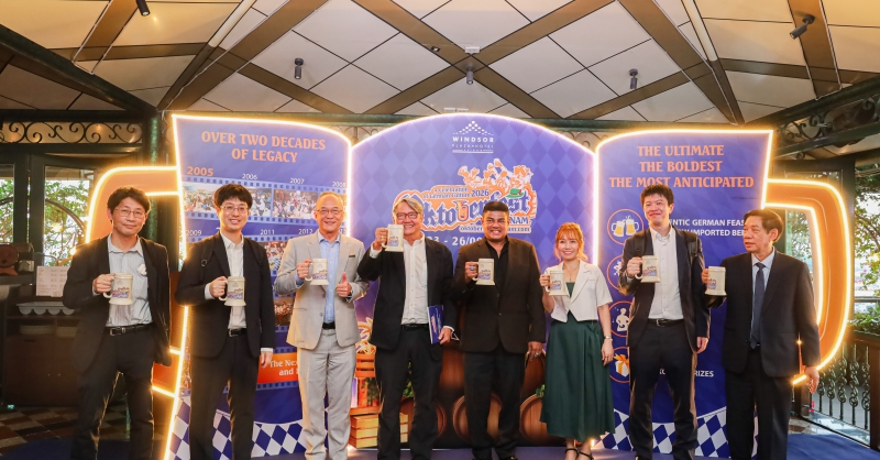 OKTOBERFEST VIỆT NAM 2026  tưng bừng diễn ra từ ngày 23–26/9 tại Khách Sạn Windsor Plaza