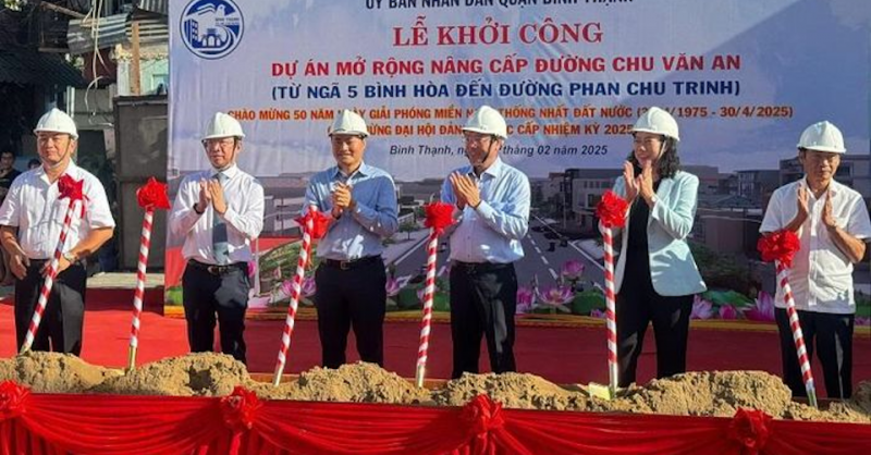 TP.HCM: khởi công công trình Dự án mở rộng, nâng cấp đường Chu Văn An quận Bình Thạnh