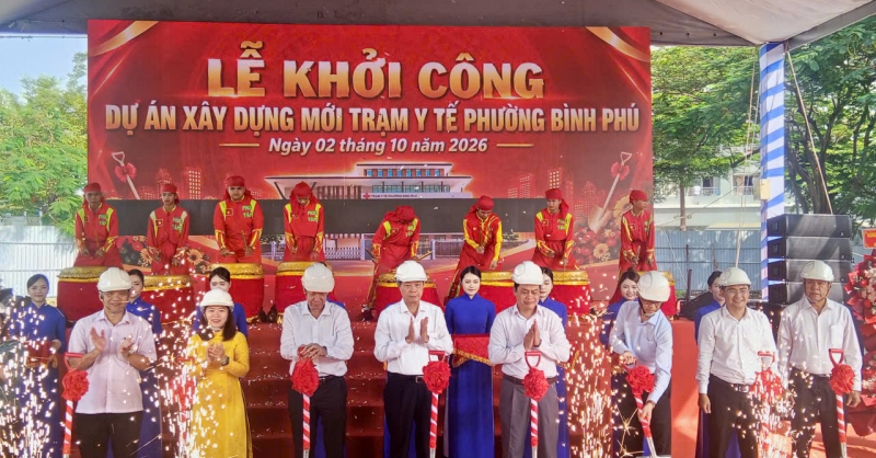 TP.HCM: Khởi công xây mới Trạm Y tế phường Bình Phú quy mô 70 tỷ đồng