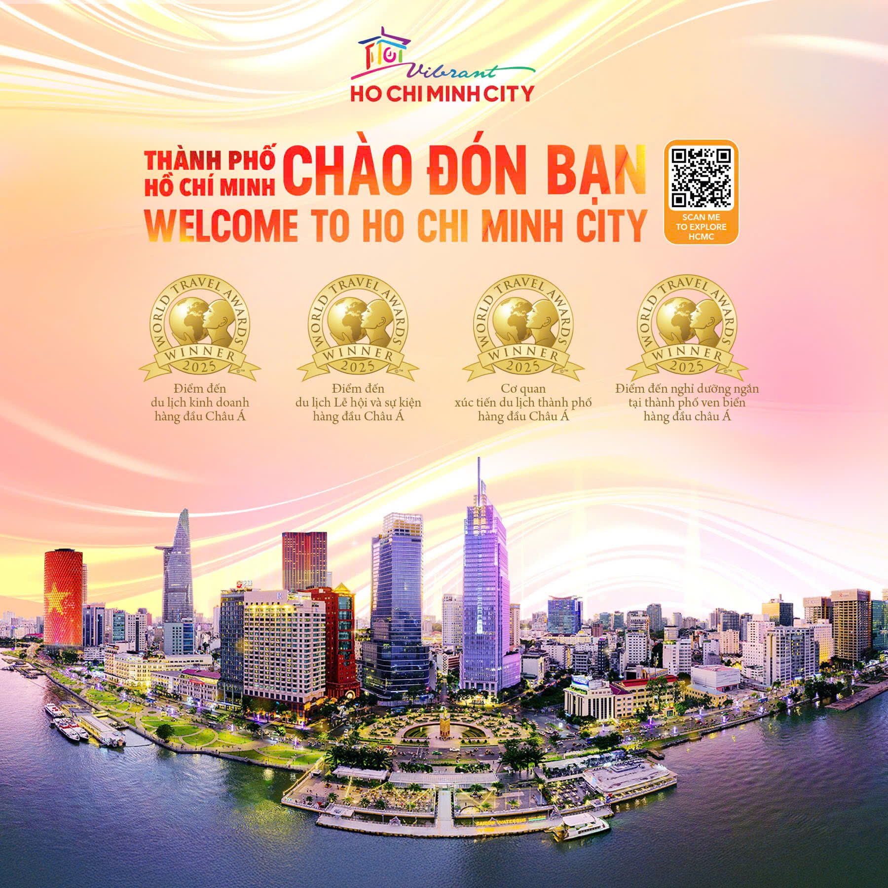 TP.Hồ Chí Minh được vinh danh tại Giải thưởng Du lịch Thế giới (World Travel Awards - WTA) 2025