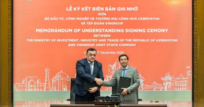 VINGROUP CÔNG BỐ HỢP TÁC CHIẾN LƯỢC VỚI CHÍNH PHỦ UZBEKISTAN, MỞ RA CƠ HỘI ĐẦU TƯ QUY MÔ LỚN TẠI TRUNG Á