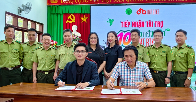 VƯỜN QUỐC GIA CÁT TIÊN TIẾP NHẬN TÀI TRỢ 10 XE MÁY ĐIỆN DAT BIKE – CHUNG TAY VÌ MÔI TRƯỜNG BỀN VỮNG